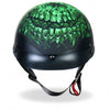 Hot Leathers D.O.T. Shredder Skull Matte Black Finish Motorcycle Helmet Helmet DOT - Tophatter Daily Deals