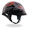 Hot Leathers D.O.T. Stitches Skull Gloss Black Finish Motorcycle Helmet Helmet DOT - Tophatter Daily Deals
