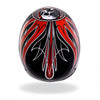 Hot Leathers D.O.T. Stitches Skull Gloss Black Finish Motorcycle Helmet Helmet DOT - Tophatter Daily Deals