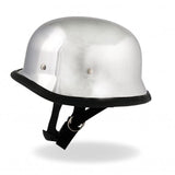 Hot Leathers German Style Chrome Low Profile Novelty Helmet Helmet Novelty - Tophatter Daily Deals