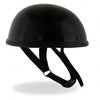 Hot Leathers Turtle Style Gloss Black Low Profile Novelty Helmet Shiny Helmet Novelty - Tophatter Daily Deals