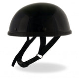 Hot Leathers Turtle Style Gloss Black Low Profile Novelty Helmet Shiny Helmet Novelty - Tophatter Daily Deals