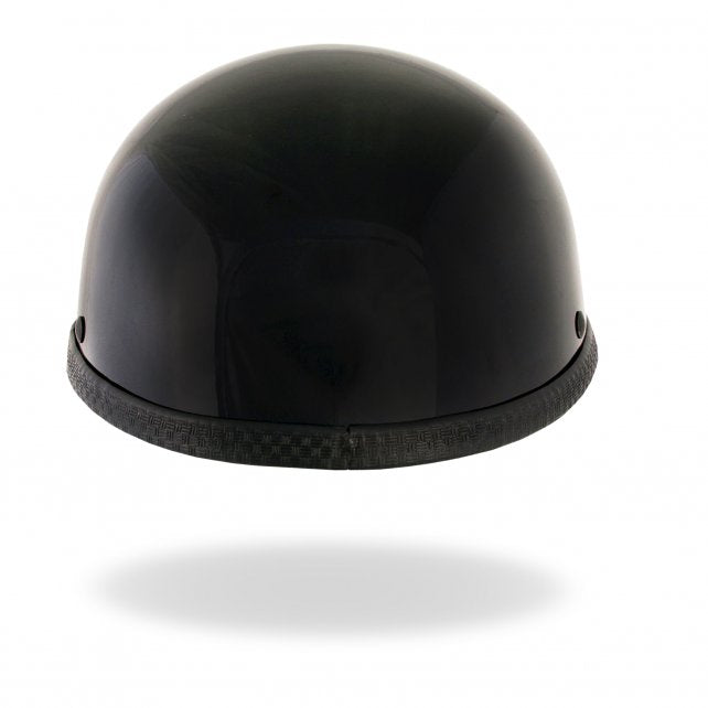 Hot Leathers Turtle Style Gloss Black Low Profile Novelty Helmet Shiny Helmet Novelty - Tophatter Daily Deals