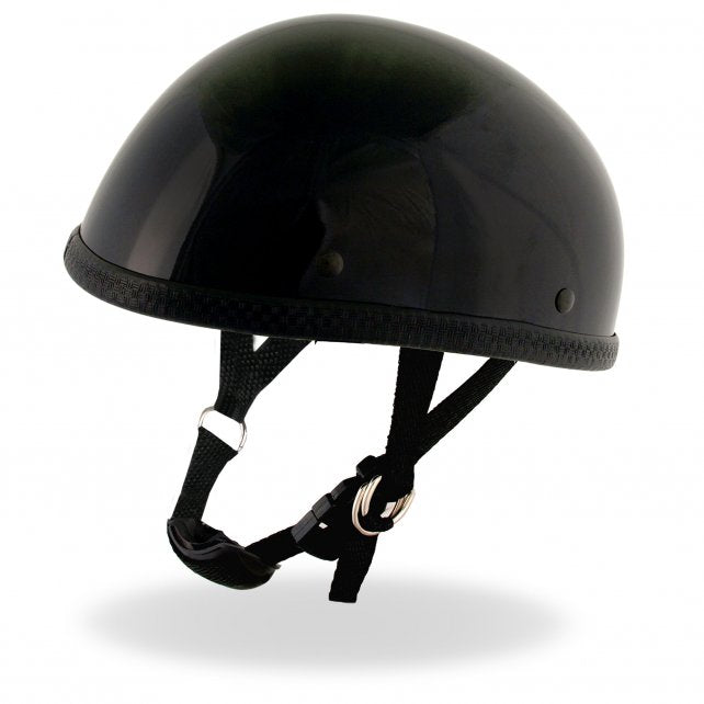 Hot Leathers Eagle Style Gloss Black Low Profile Novelty Helmet Shiny Helmet Novelty - Tophatter Daily Deals