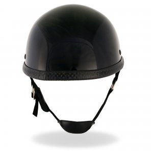 Hot Leathers Eagle Style Gloss Black Low Profile Novelty Helmet Shiny Helmet Novelty - Tophatter Daily Deals