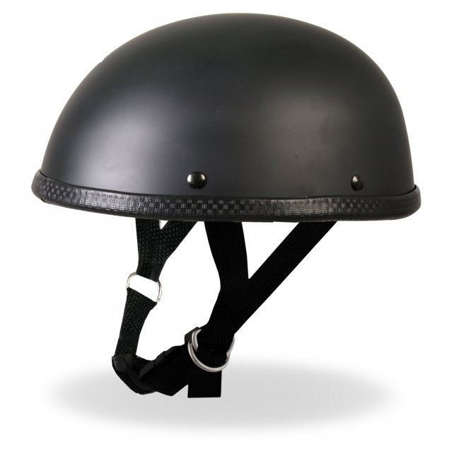 Hot Leathers Turtle Style Matte Black Low Profile Novelty Helmet Dull Helmet Novelty - Tophatter Daily Deals