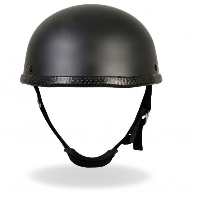 Hot Leathers Turtle Style Matte Black Low Profile Novelty Helmet Dull Helmet Novelty - Tophatter Daily Deals
