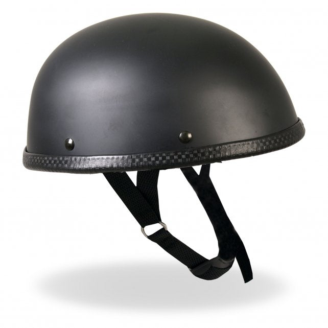 Hot Leathers Turtle Style Matte Black Low Profile Novelty Helmet Dull Helmet Novelty - Tophatter Daily Deals