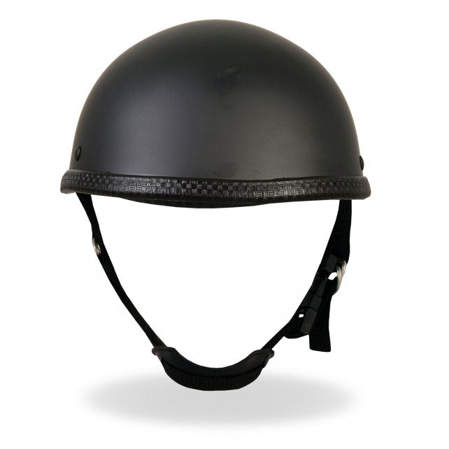 Hot Leathers Eagle Style Matte Black Low Profile Novelty Helmet Dull Helmet Novelty - Tophatter Daily Deals