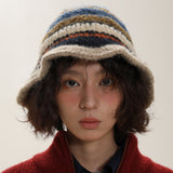 Handmade Crochet Striped Knitted Beanies Hat Cap - Tophatter Daily Deals