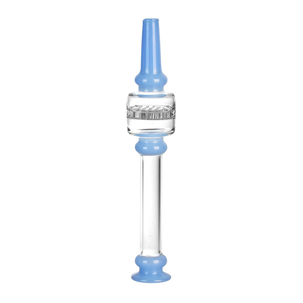 Honeycomb Diffuser Dab Straw Opaque Light Blue Glass Dab Straws - Tophatter Daily Deals