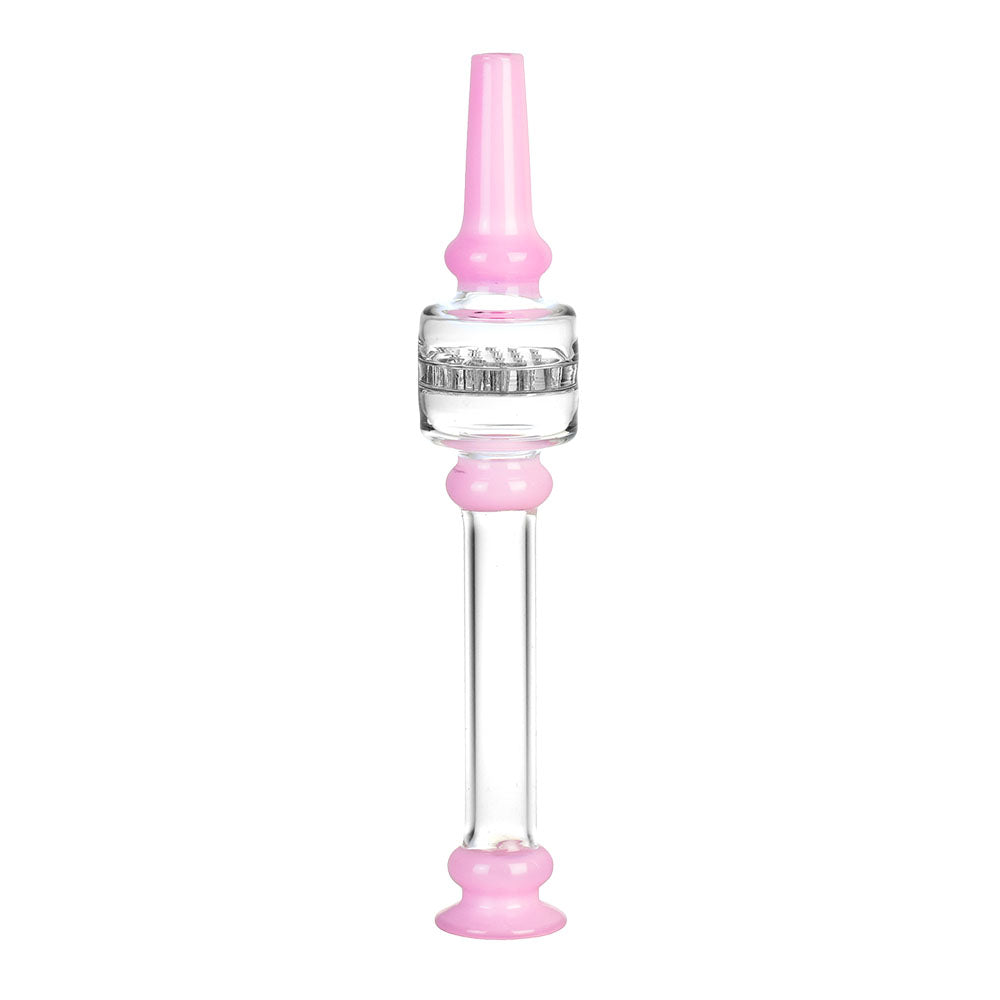 Honeycomb Diffuser Dab Straw Opaque Pink Glass Dab Straws - Tophatter Daily Deals