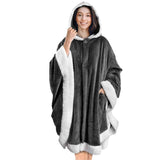 Hoodie Blanket Snuggle Robe Gray Women's Loungewear - Tophatter Daily Deals