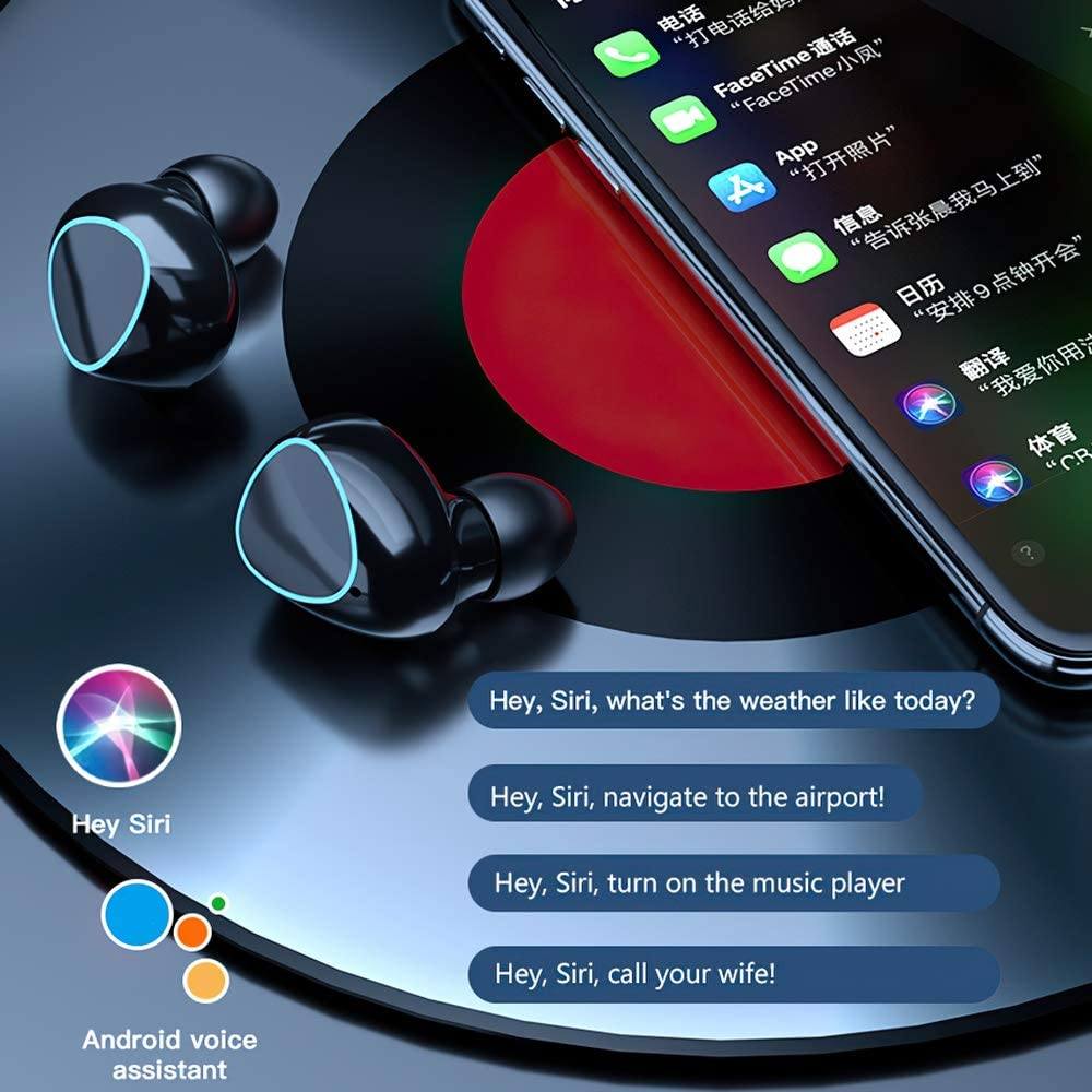 Hornorm Bluetooth 5.1 Earphones Auto Pairing Bluetooth Headphones In-Ear Headphones - Tophatter Daily Deals