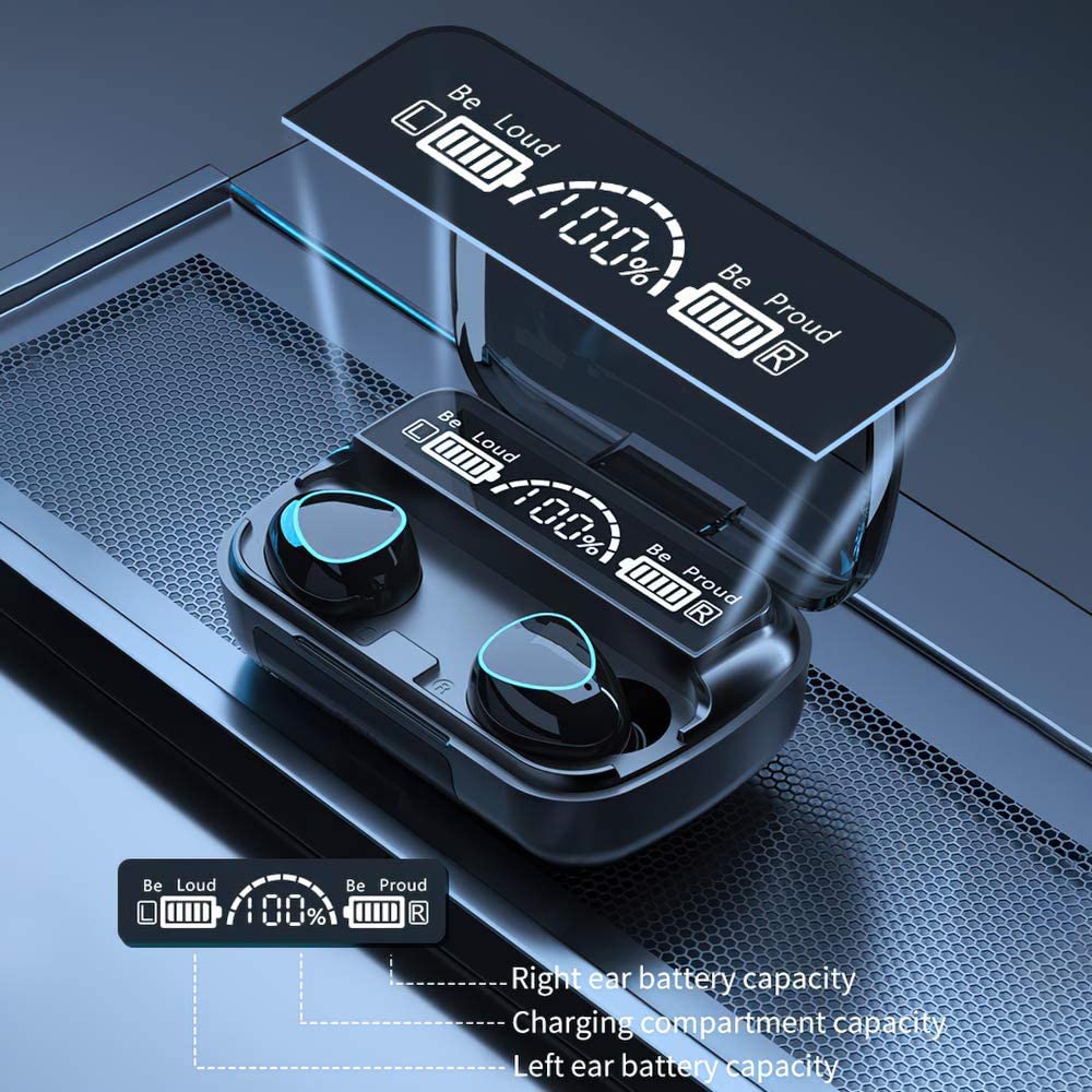 Hornorm Bluetooth 5.1 Earphones Auto Pairing Bluetooth Headphones In-Ear Headphones - Tophatter Daily Deals