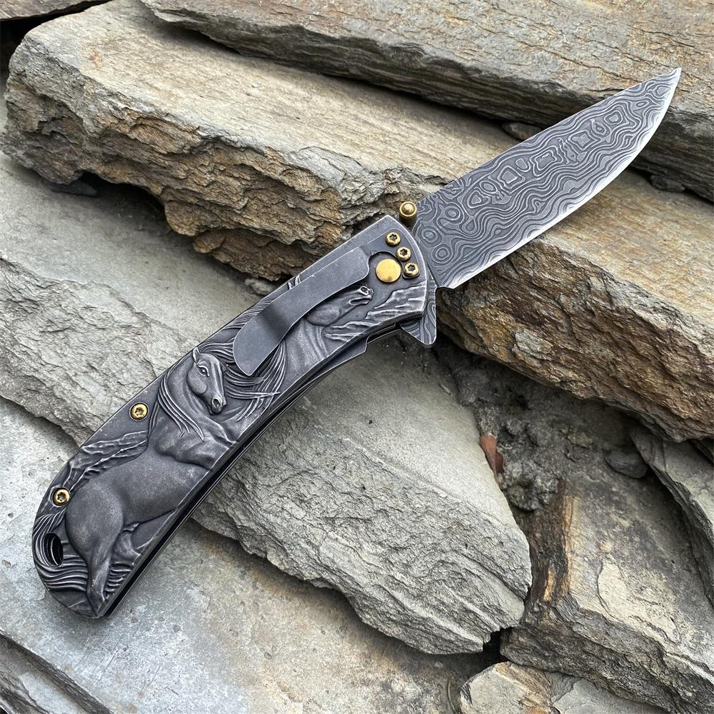 3D Horse Sculpture Folding Knife - Tophatter Daily Deals