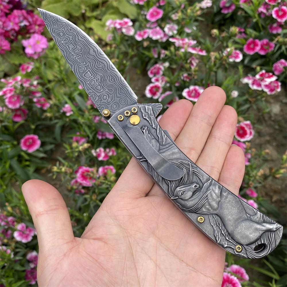 3D Horse Sculpture Folding Knife - Tophatter Daily Deals