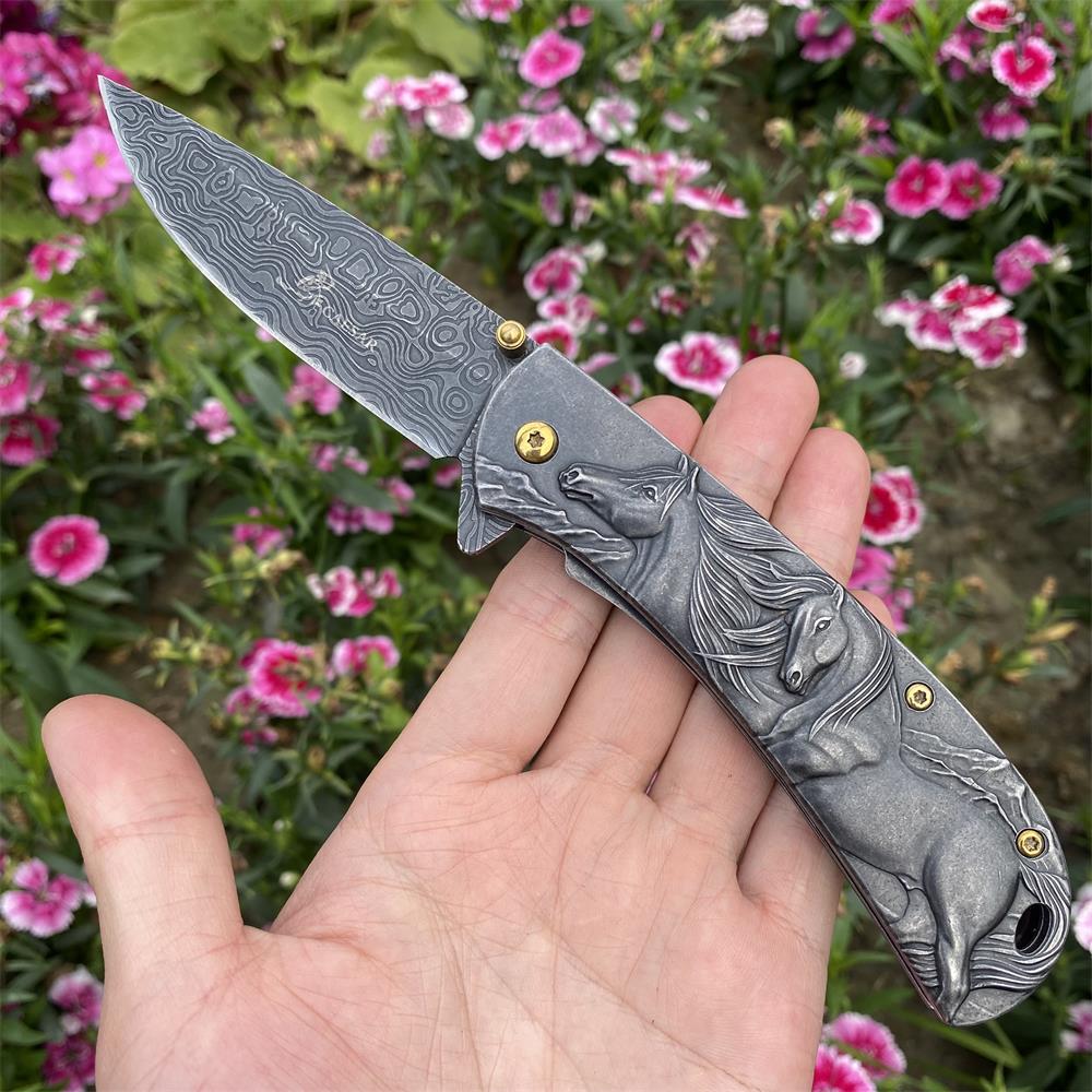 3D Horse Sculpture Folding Knife - Tophatter Daily Deals