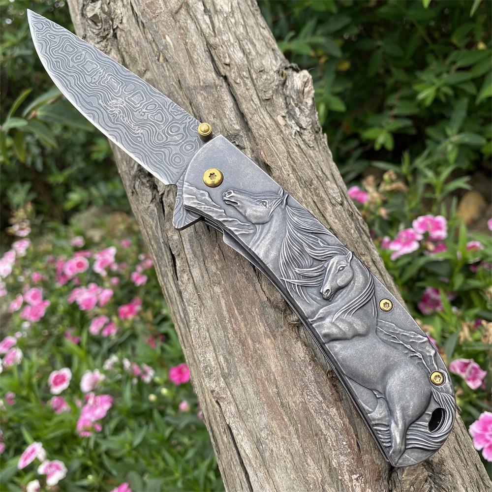 3D Horse Sculpture Folding Knife - Tophatter Daily Deals
