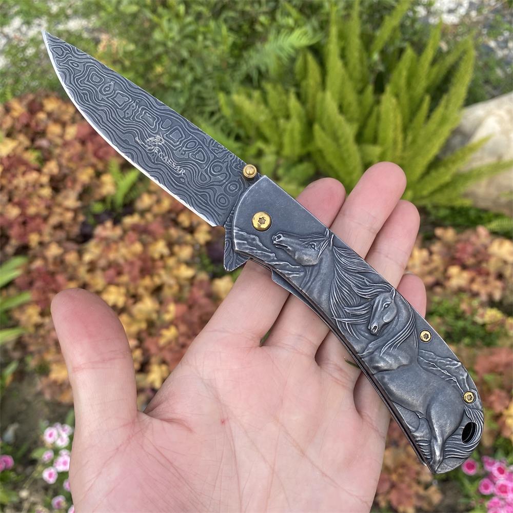 3D Horse Sculpture Folding Knife - Tophatter Daily Deals