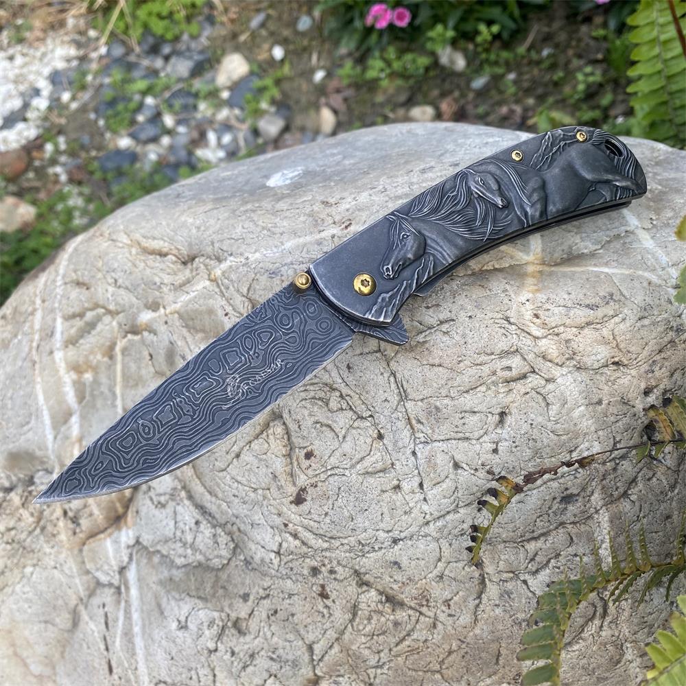 3D Horse Sculpture Folding Knife - Tophatter Daily Deals
