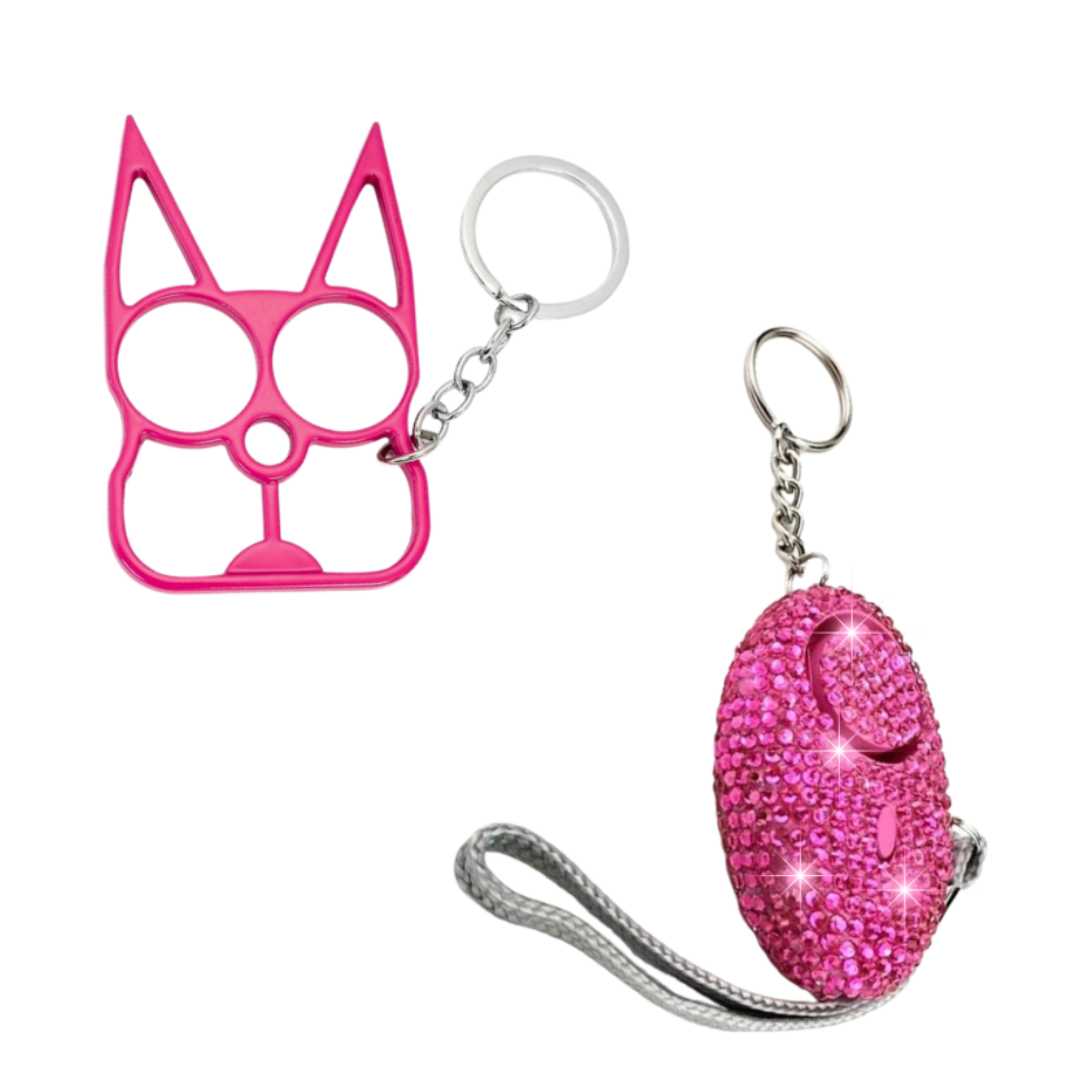 Glam Shield Personal Self-Defense Keychain Duo Hot Pink Package Deals - Tophatter Daily Deals