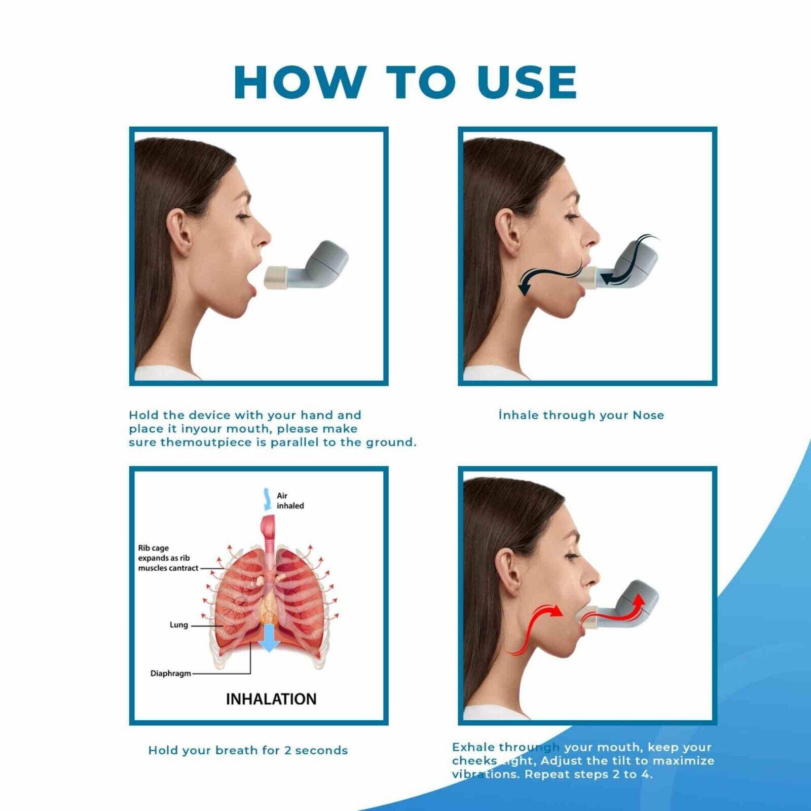 Lung Exerciser Device - Naturally Clear Mucus with The Breathing Exerciser Device Perfect Treatment Aid New Arrival - Tophatter Daily Deals