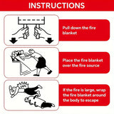 Flame Retardant Emergency Fire Blanket Home Protection - Tophatter Daily Deals