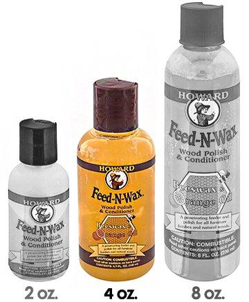Magical Renew: Howards Feed-N-Wax Wood Preserver, 2 FL. OZ. 4 oz Flasks Tippling Walking Canes - Tophatter Daily Deals