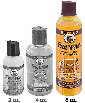 Howards Feed-N-Wax Wood Preserver 8 FL. OZ. Flasks Tippling Walking Canes - Tophatter Daily Deals