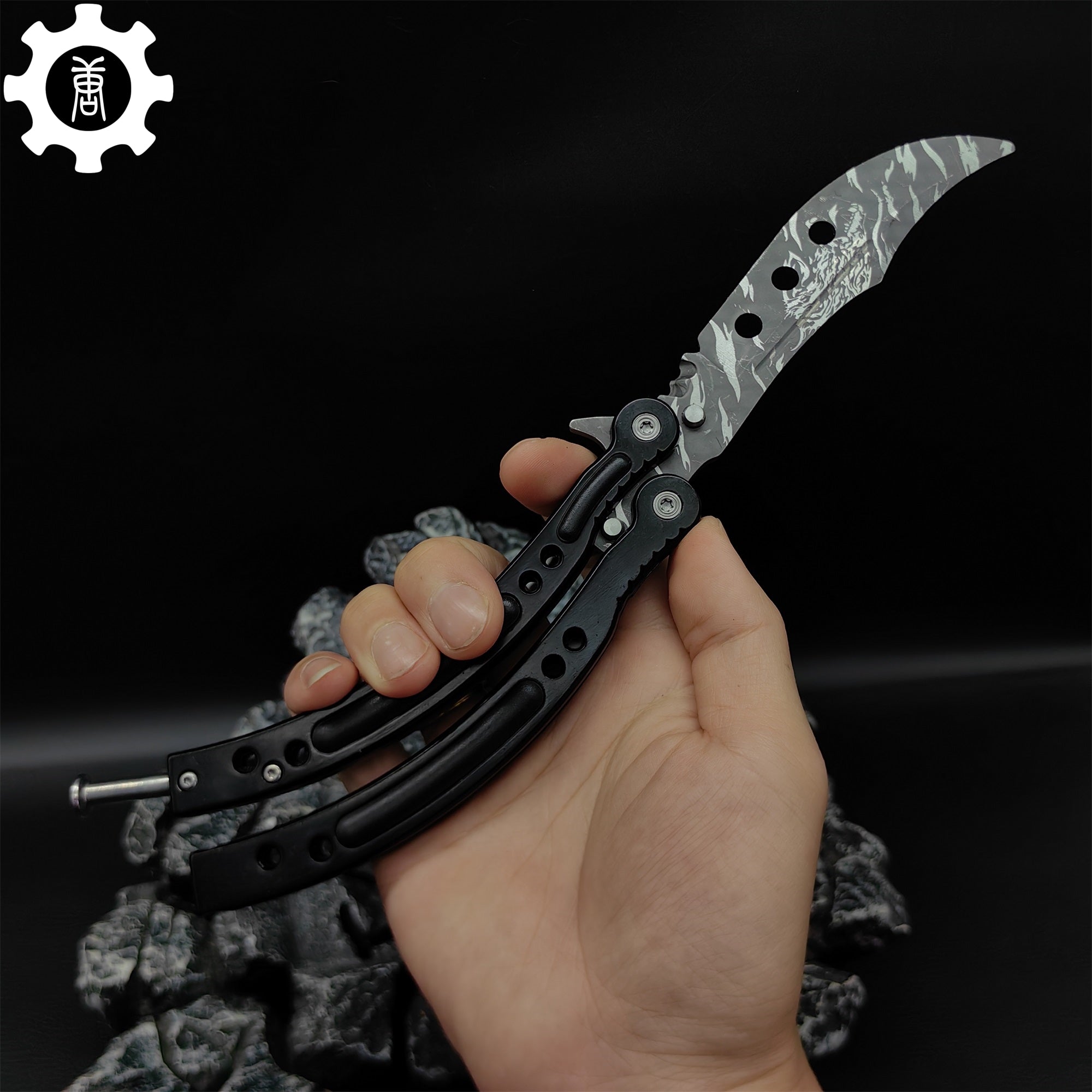 Howl Balisong Metal Butterfly Knife Game Prop - Tophatter Daily Deals