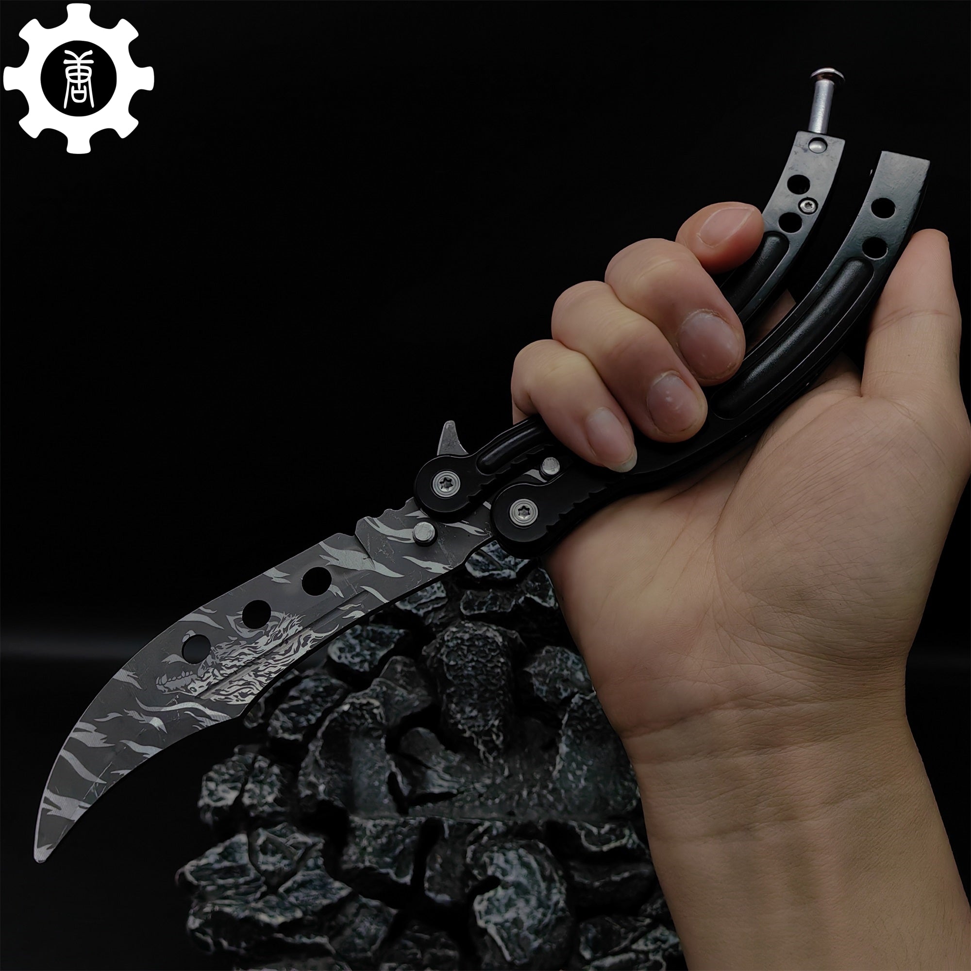 Howl Balisong Metal Butterfly Knife Game Prop - Tophatter Daily Deals