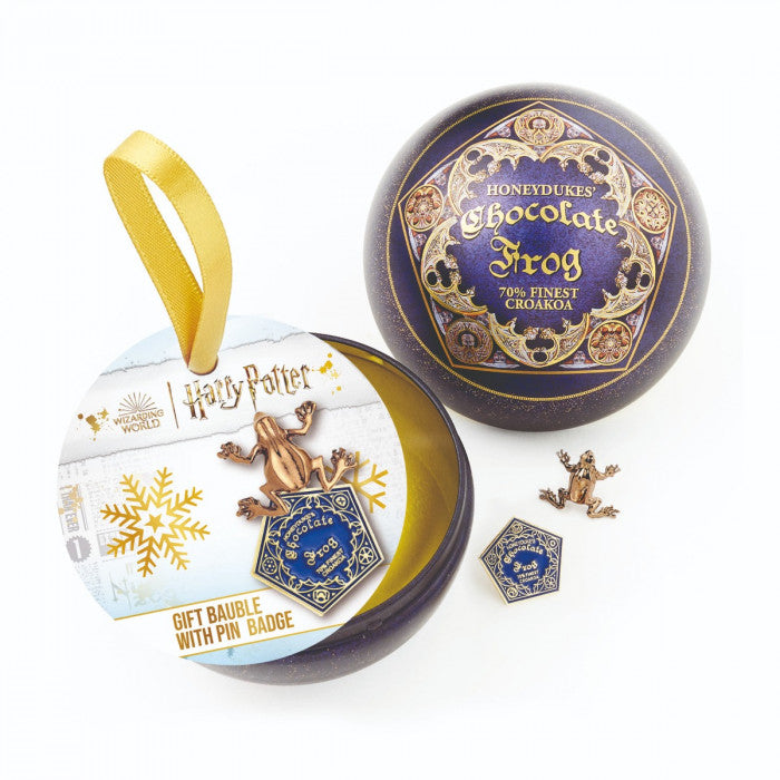 Harry Potter Chocolate Frog Gift Bauble Inc. Pin Badge Hanging Ornament - Tophatter Daily Deals