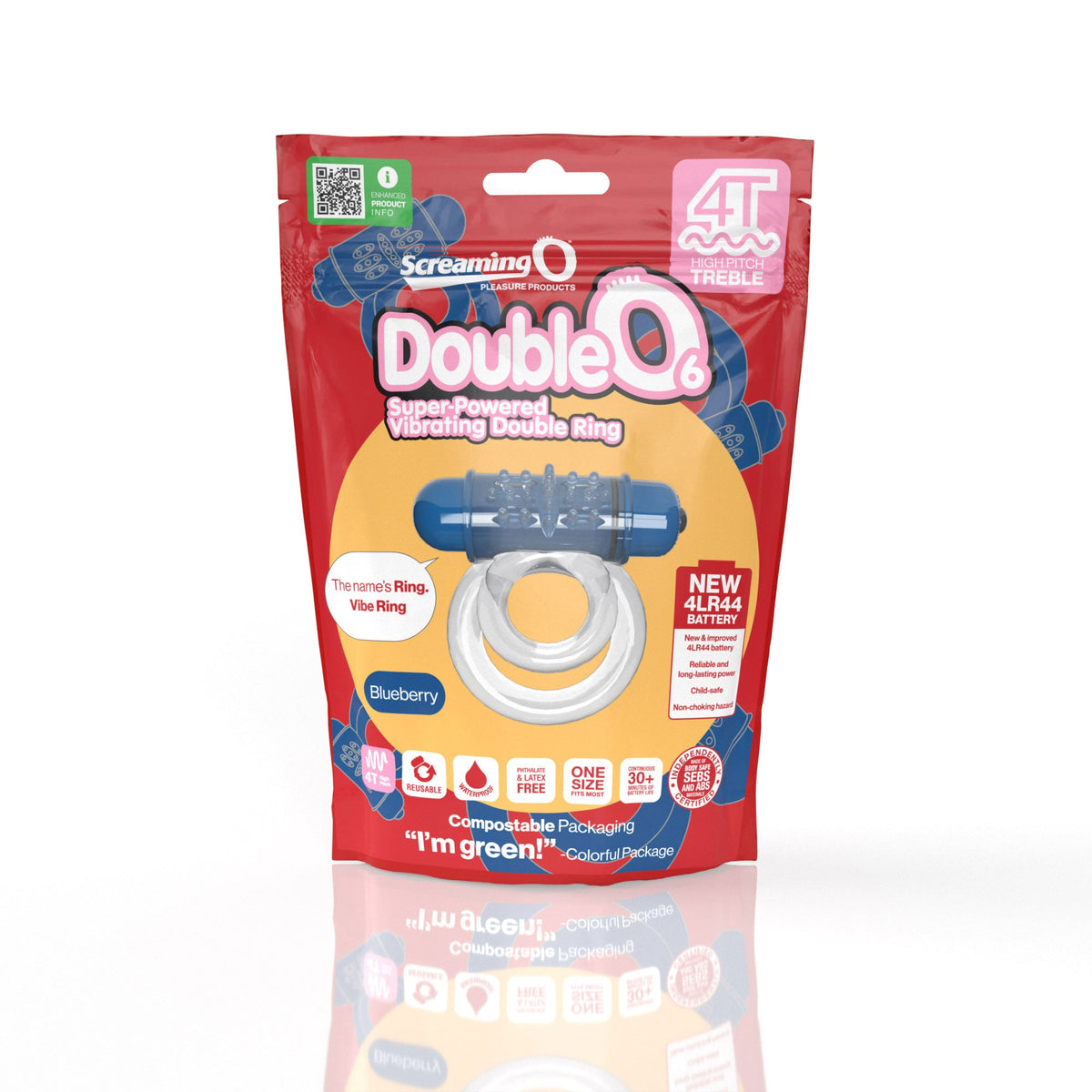 Screaming O 4T DoubleO 6 Blueberry – Super Powered Vibrating Double Ring > Cock Ring > Vibrating - Tophatter Daily Deals