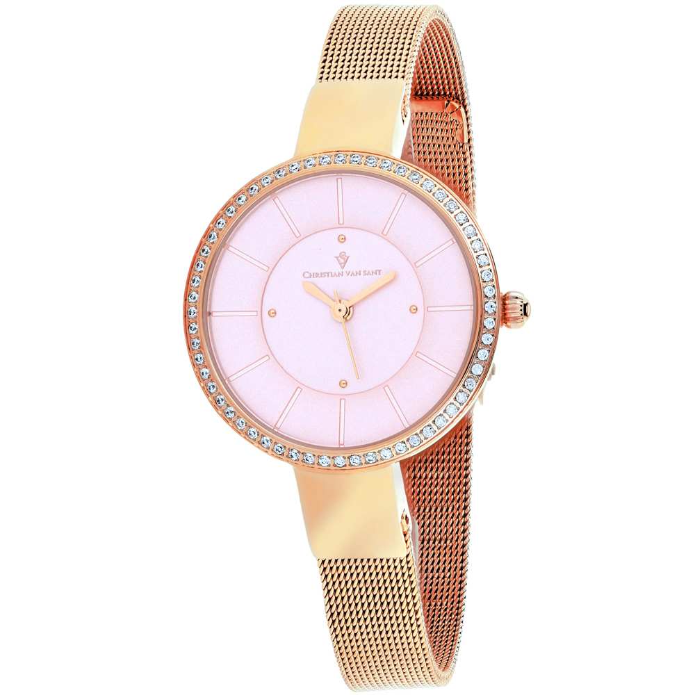 Christian Van Sant Women's Reign // CV0223 Pink Watches - Tophatter Daily Deals
