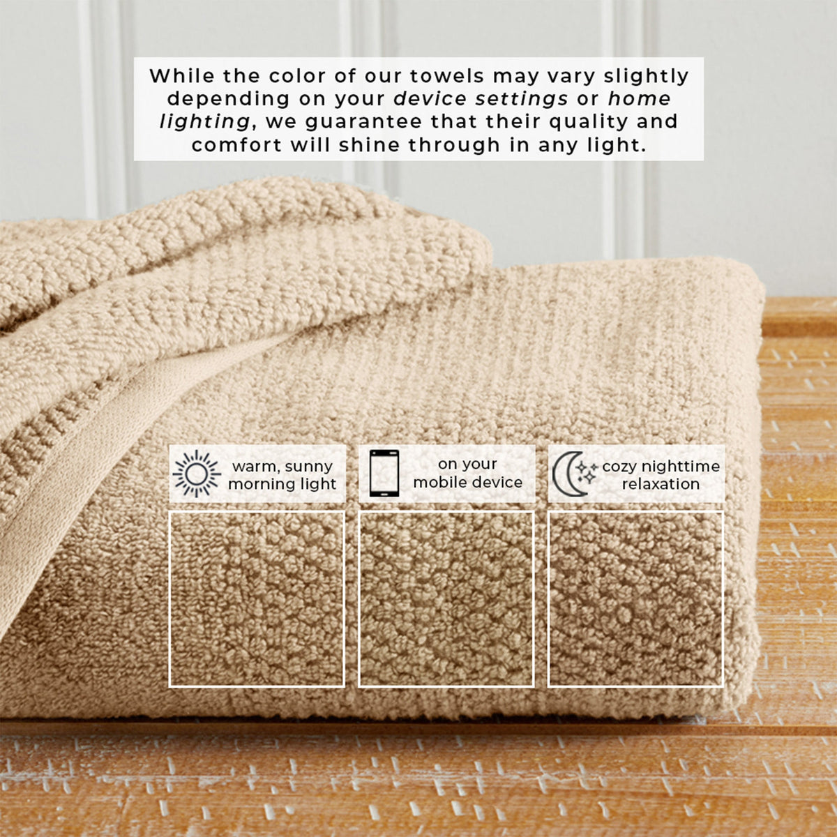 100% Cotton Woven Texture Bath Towel Set - Marbella Collection Bath - Tophatter Daily Deals