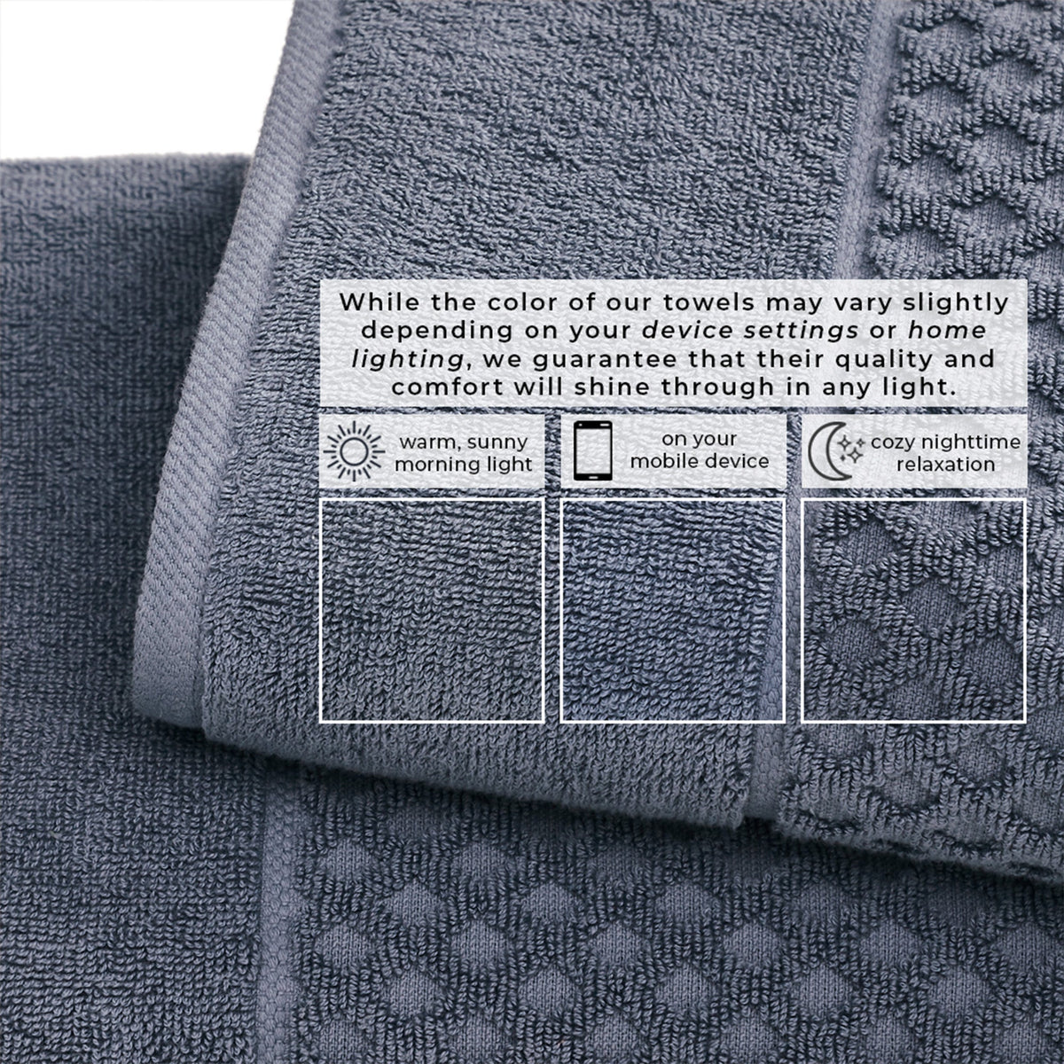 Cotton Diamond Waffle Weave Bath Towel Set - Grayson Collection Bath - Tophatter Daily Deals