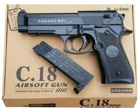 C18 6MM AIRSOFT PISTOL - Tophatter's Army Deals PISTOLS - Tophatter Daily Deals