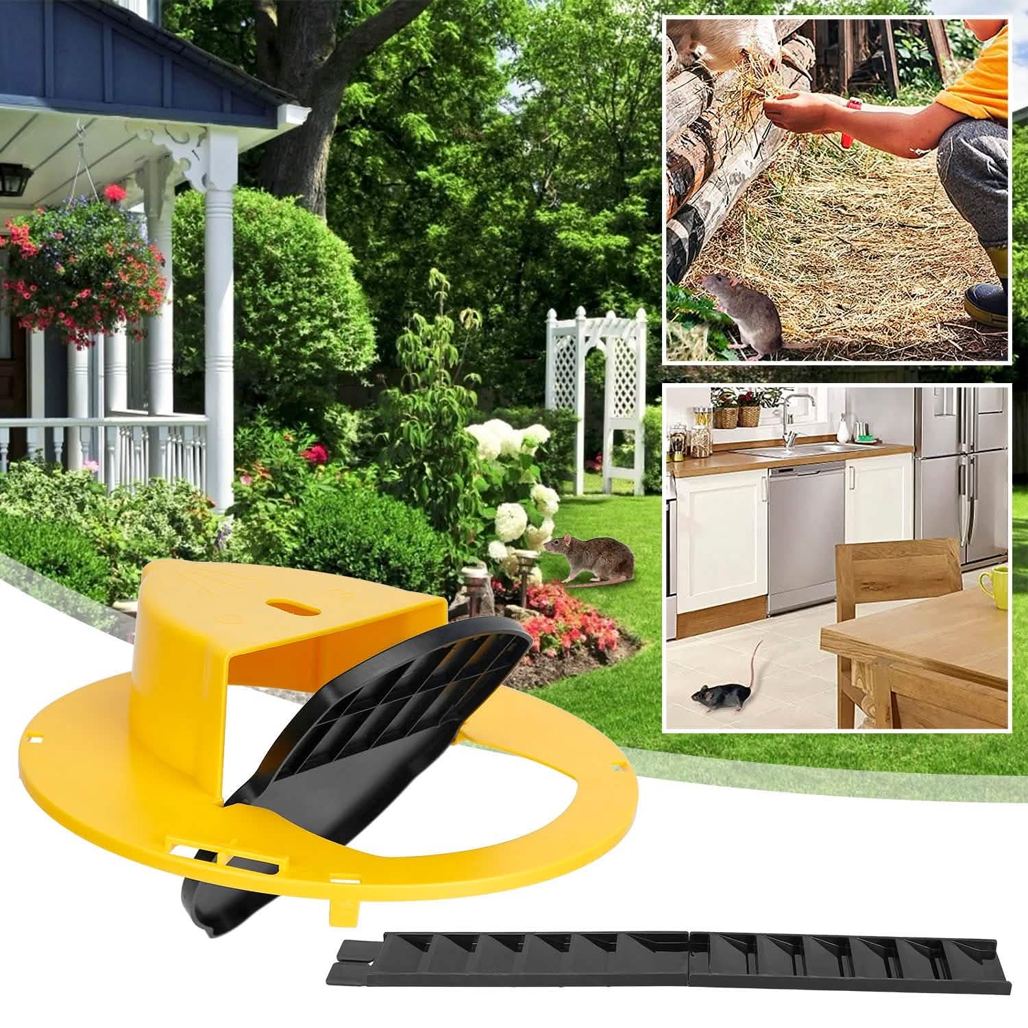 Humane Bucket Lid Mouse Trap with Ladder Auto Reset Pest Control - Tophatter Daily Deals