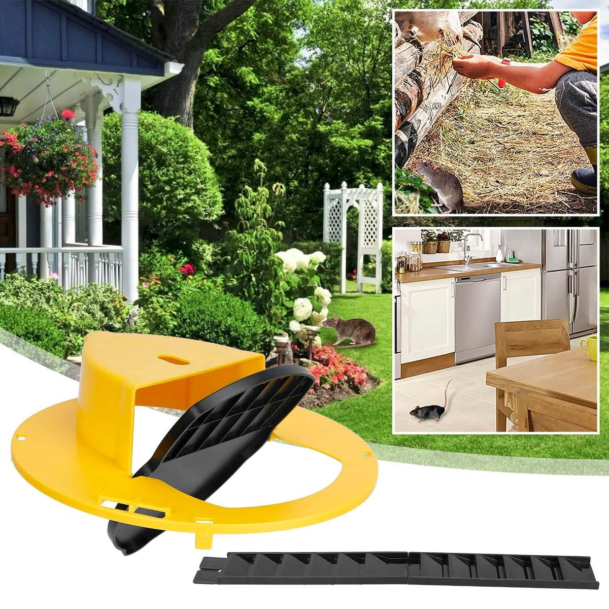 Humane Bucket Lid Mouse Trap with Ladder Auto Reset Pest Control - Tophatter Daily Deals