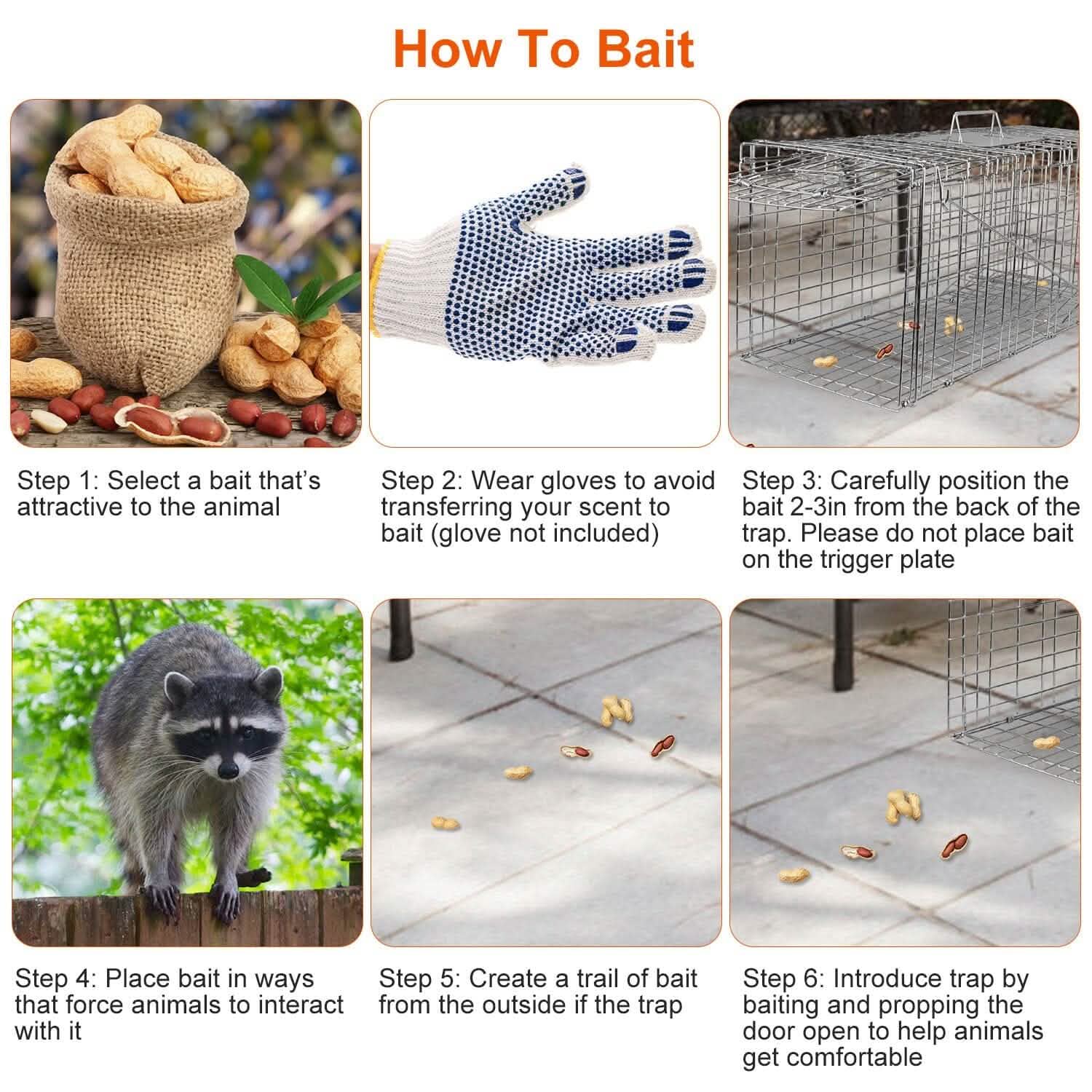 Humane Catch Release Live Animal Collapsible Galvanized Wire Trap Cage Pest Control - Tophatter Daily Deals