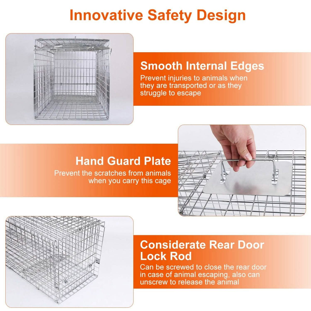 Humane Catch Release Live Animal Collapsible Galvanized Wire Trap Cage Pest Control - Tophatter Daily Deals