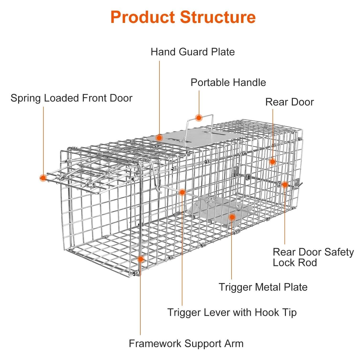 Humane Live Animal Rodent Cage Collapsible Galvanized Wire Pest Control - Tophatter Daily Deals
