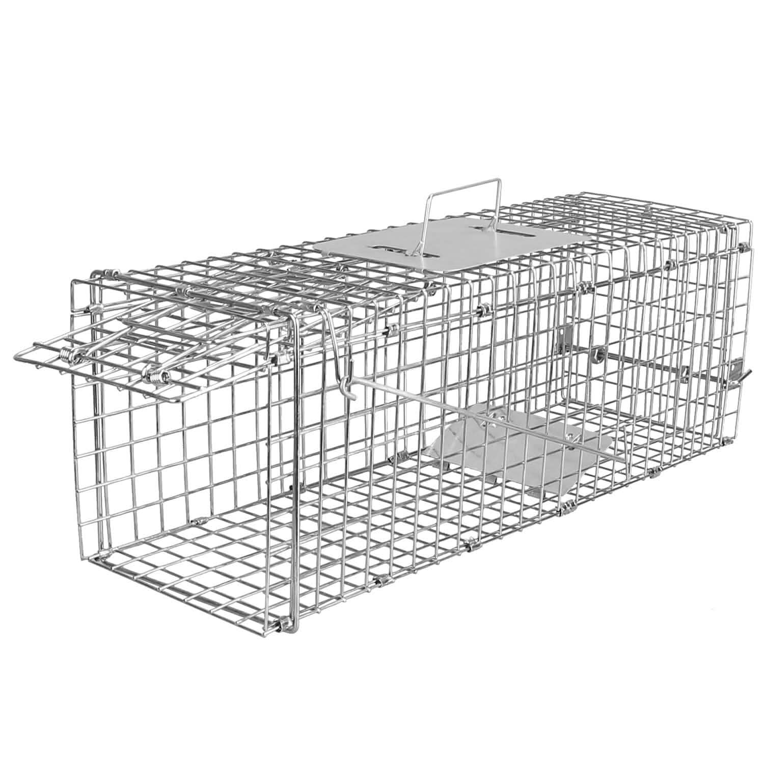 Humane Live Animal Rodent Cage Collapsible Galvanized Wire Pest Control - Tophatter Daily Deals