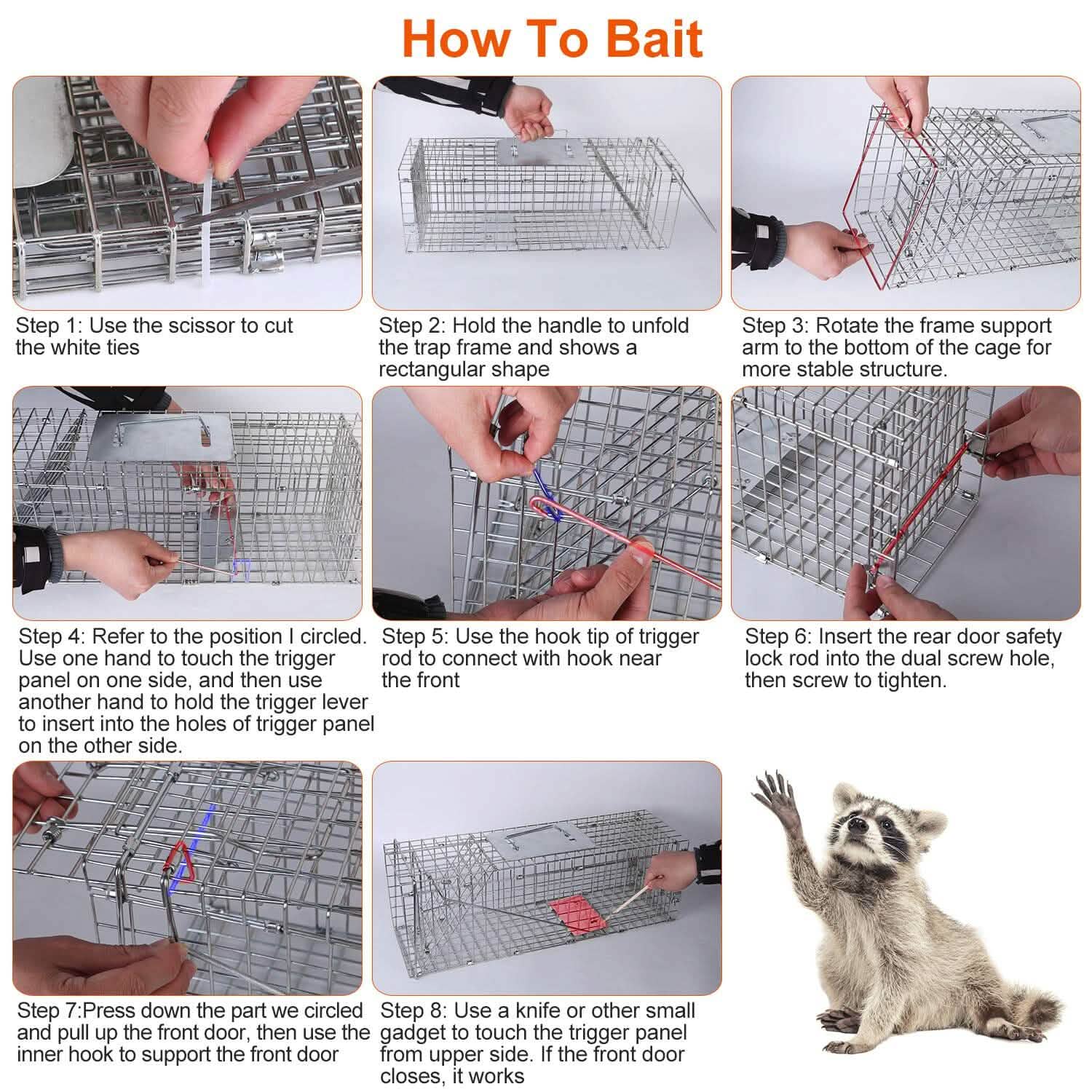 Humane Live Animal Rodent Cage Collapsible Galvanized Wire Pest Control - Tophatter Daily Deals