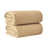 Cotton Diamond Waffle Weave Bath Towel Set - Grayson Collection Bath Sheet (Pack of 2) Oatmeal Bath - Tophatter Daily Deals