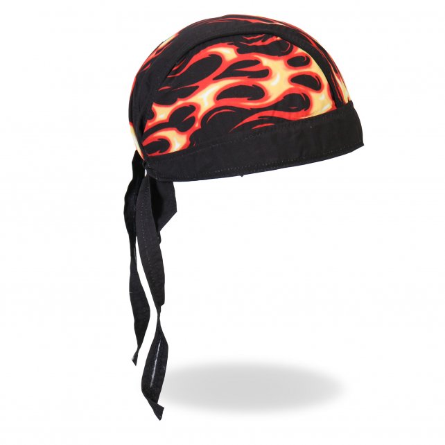 Hot Leathers Flames Headwrap Premium Motorcycle Durag Headwrap - Tophatter Daily Deals