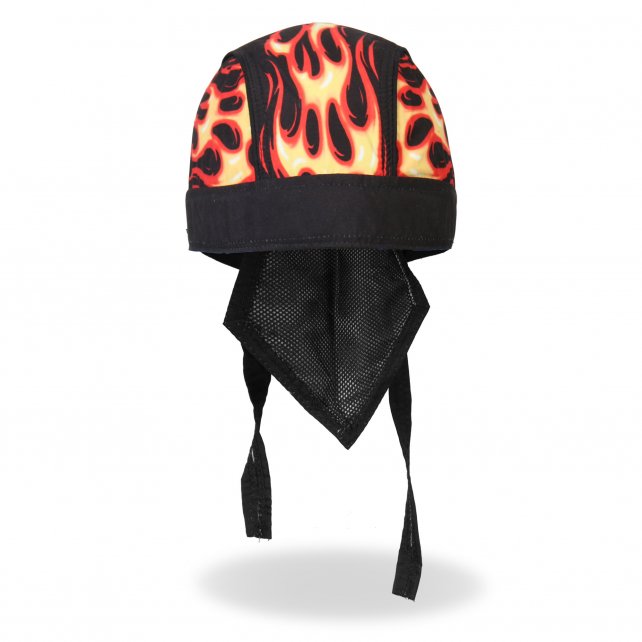 Hot Leathers Flames Headwrap Premium Motorcycle Durag Headwrap - Tophatter Daily Deals
