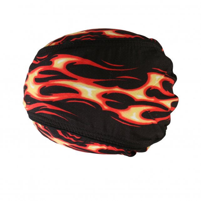 Hot Leathers Flames Headwrap Premium Motorcycle Durag Headwrap - Tophatter Daily Deals