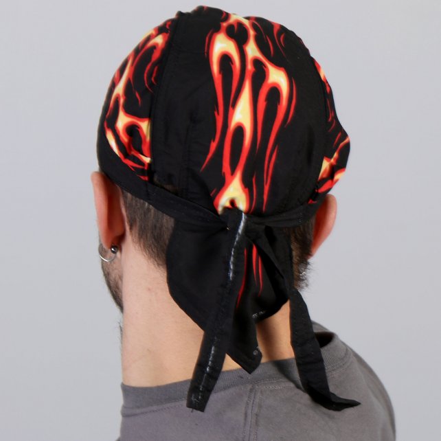 Hot Leathers Flames Headwrap Premium Motorcycle Durag Headwrap - Tophatter Daily Deals